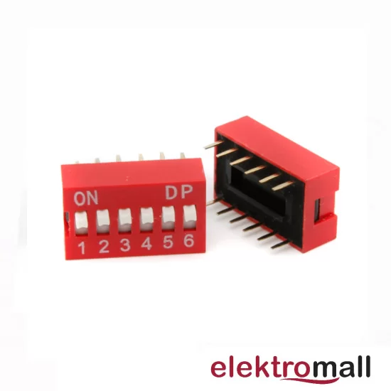 6 Pin 180C Dip Switch 6 Pin 180C Dip Switch