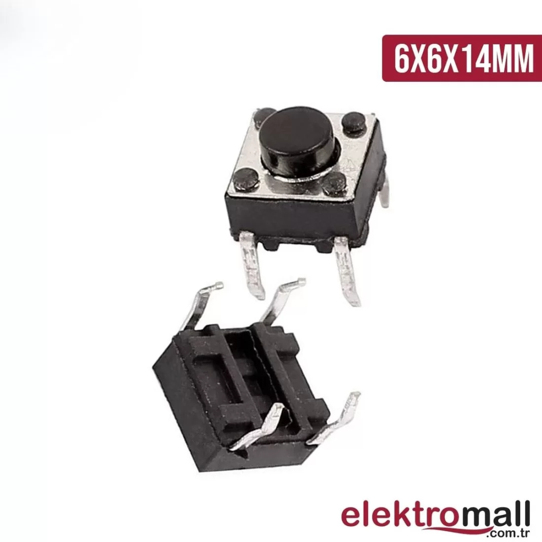 Tact Buton 6X6X14mm 4 Pinli Push Buton