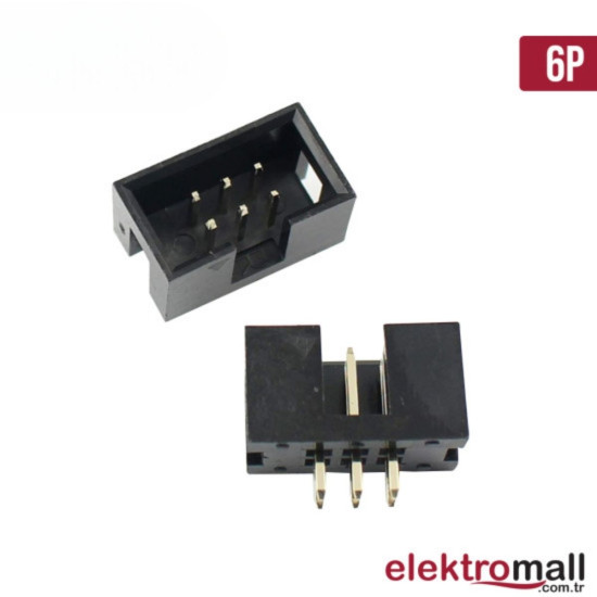 Box Header 2X3 6Pin 2.54mm 180C Box Header 2X3 6Pin 2.54mm 180C