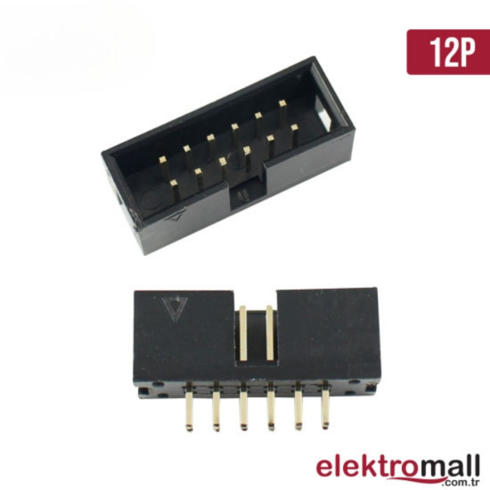 Box Header 2X6 12Pin 2.54mm 180C Box Header 2X6 12Pin 2.54mm 180C