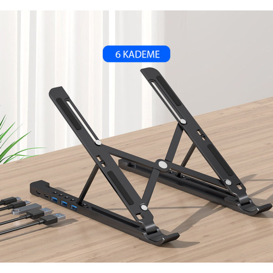 X5U Yeni Nesil Dizüstü Bilgisayar Standı Type-C USB 3.0 X5U Yeni Nesil Dizüstü Bilgisayar Standı Type-C USB 3.0