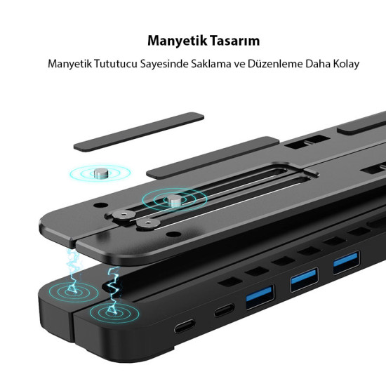 X5U Yeni Nesil Dizüstü Bilgisayar Standı Type-C USB 3.0 X5U Yeni Nesil Dizüstü Bilgisayar Standı Type-C USB 3.0