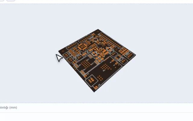 Online PCB siparişinde Gerber dosyasından 3D PCB önizlemesi
